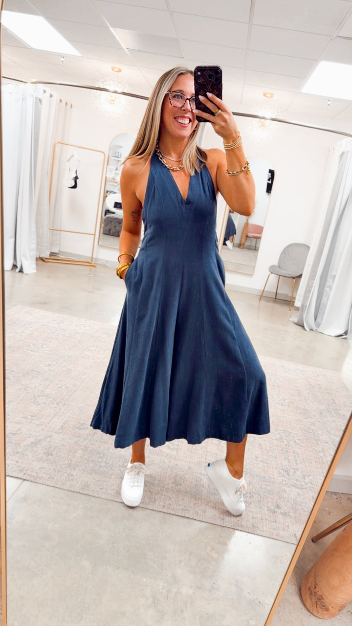 Lainey Halter Wide-Leg Jumpsuit