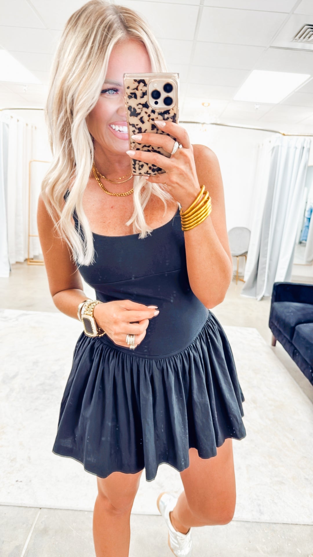 Portia Skort Dress-Black