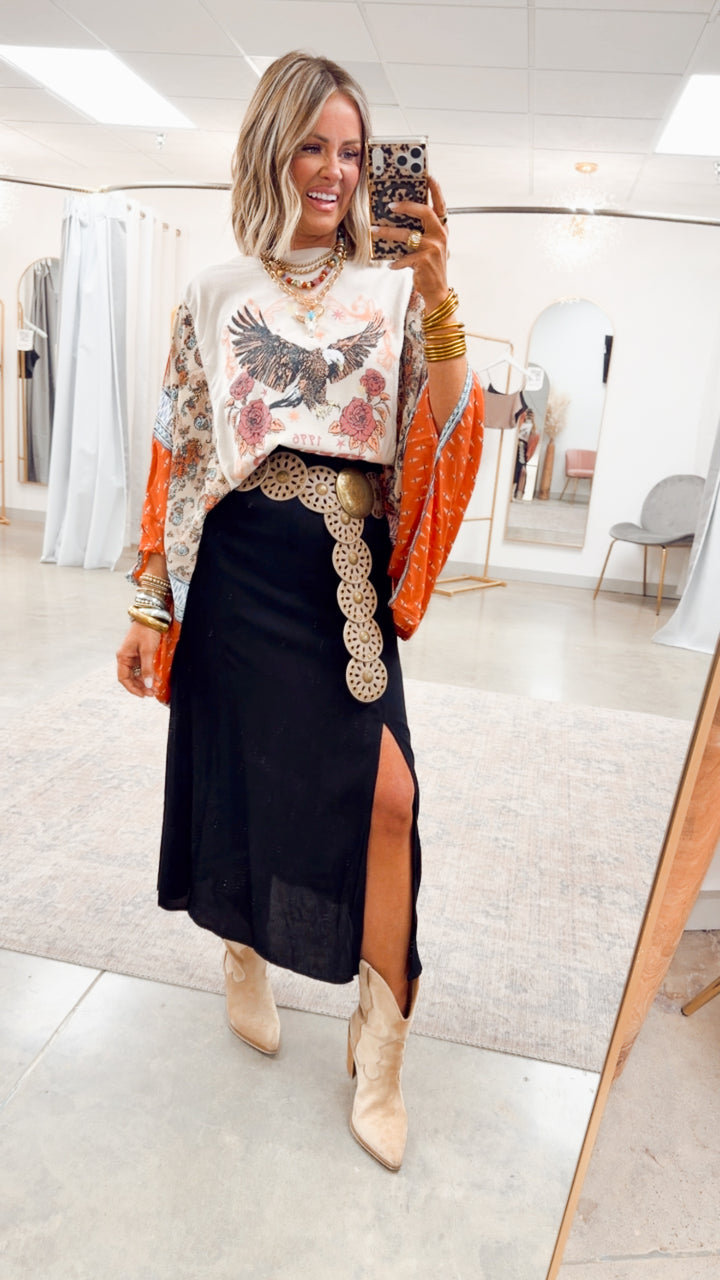 The Marlow Midi Skirt-Black