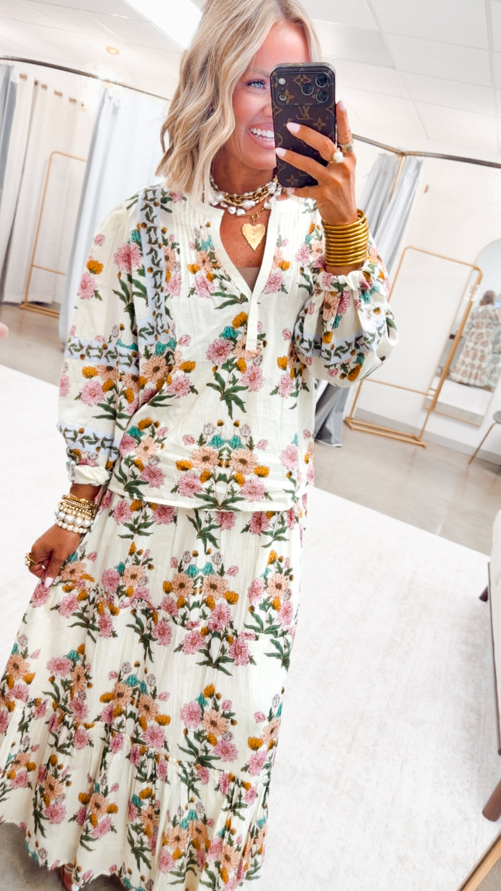 The Bloomfield Top & Maxi Skirt Set