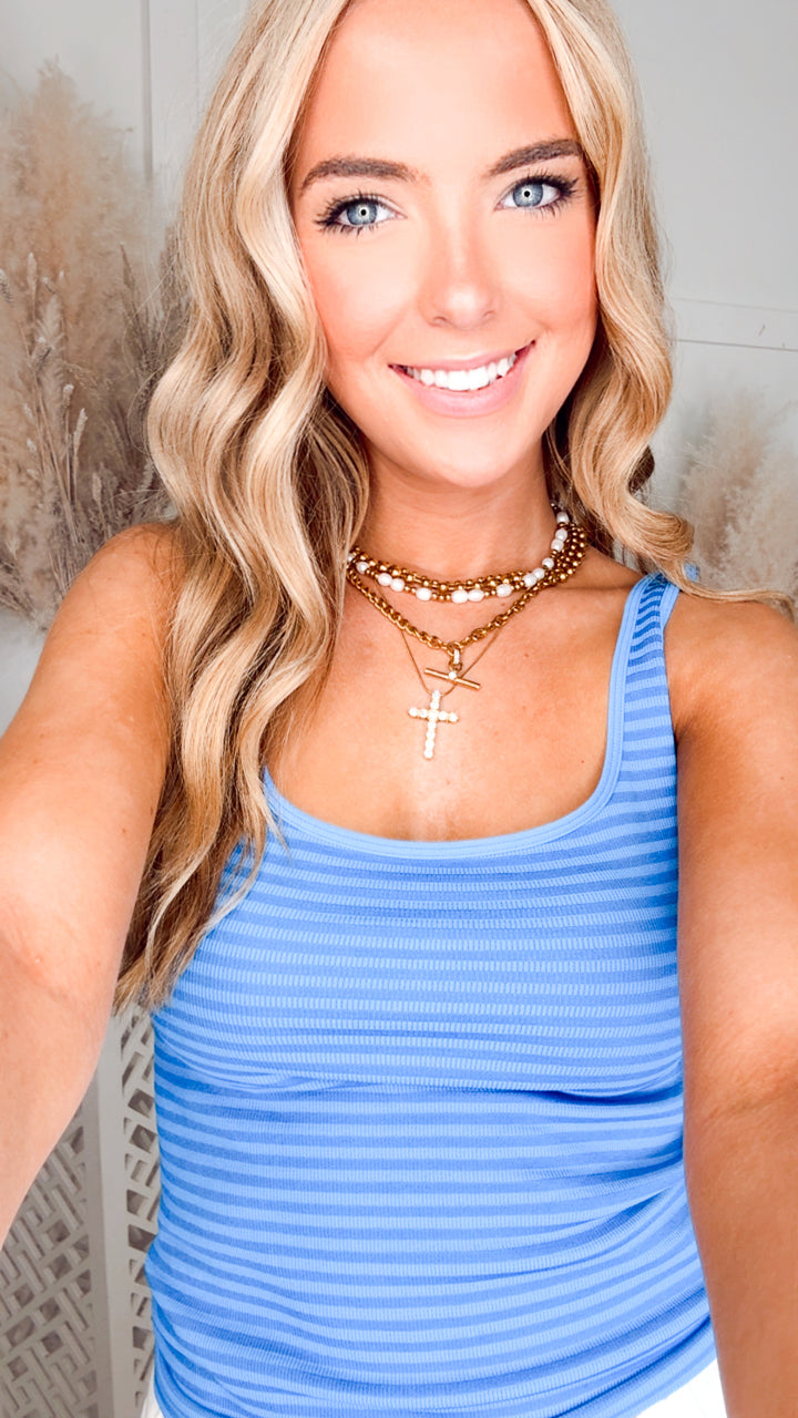 The Pretty Things Striped Tank-Marina