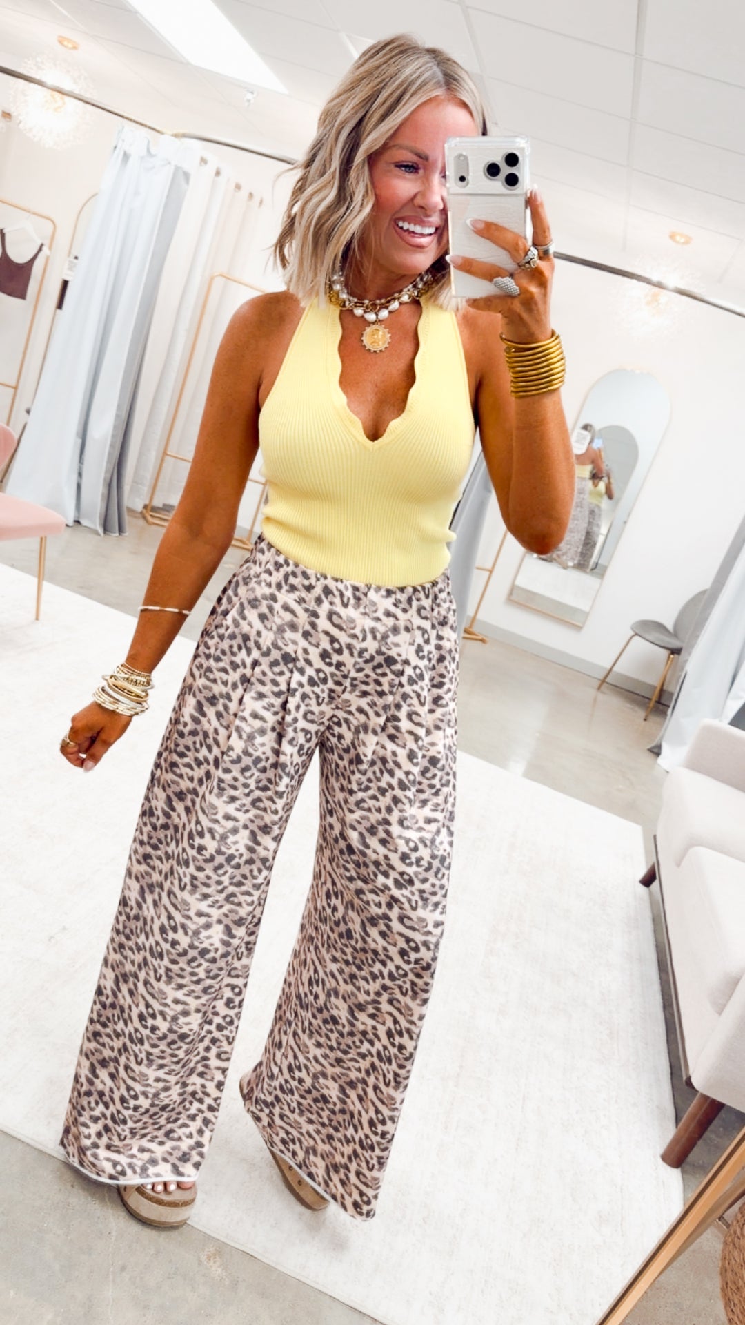 The Darling Scallop Halter-Canary