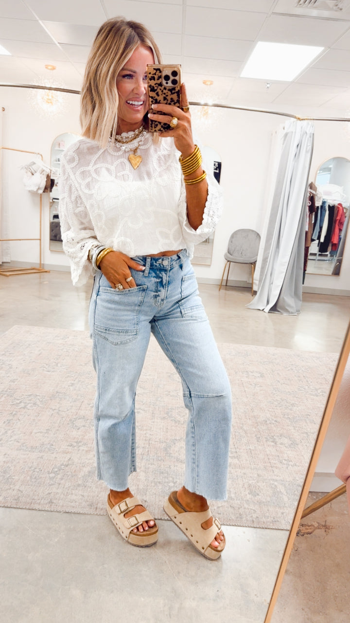 Soft Whispers Blouse-White