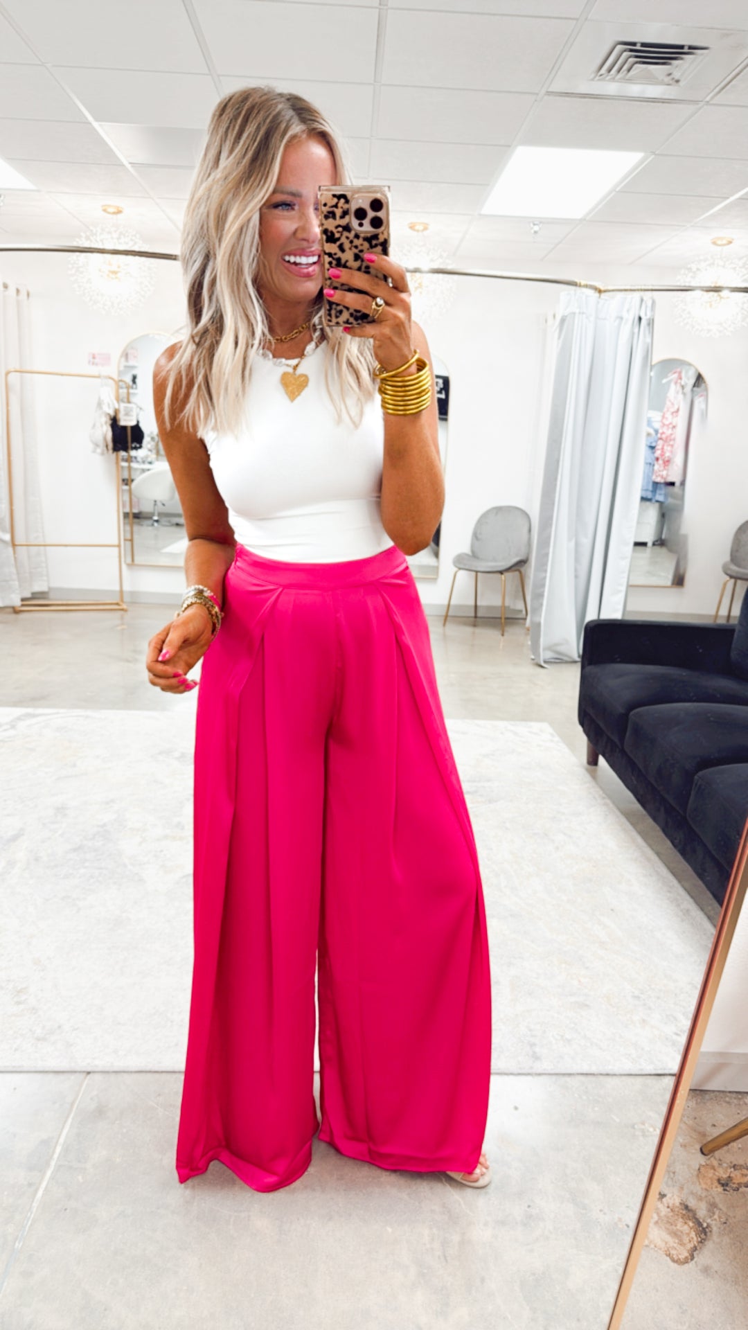 The Gia Satin Wide-Leg Pants