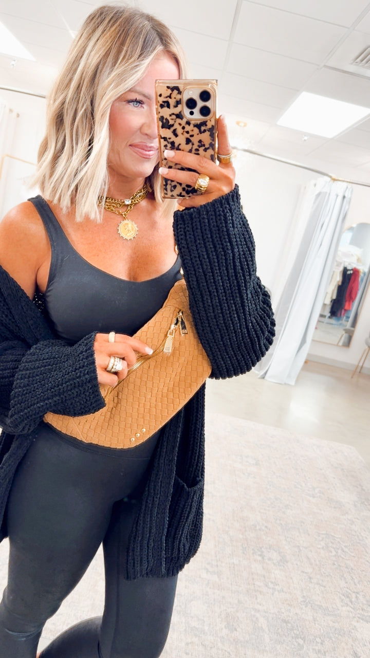 Susie Suede Bum Bag-Camel