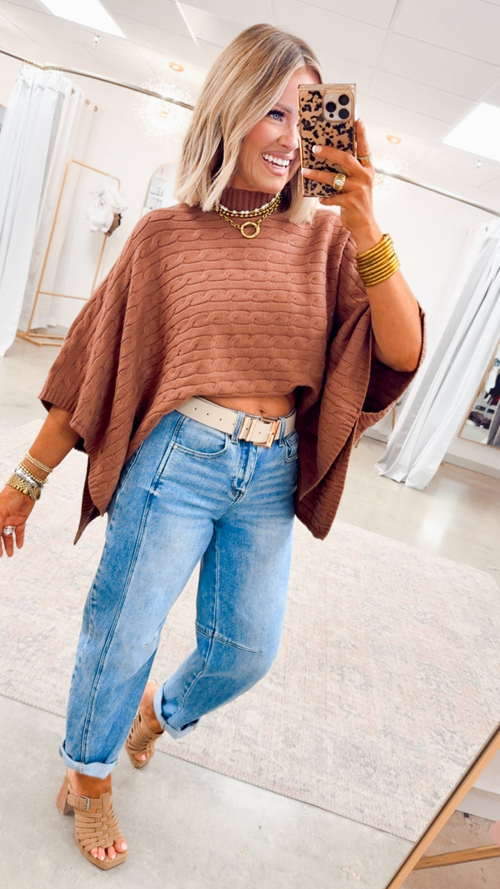 Amber Skies Poncho Sweater