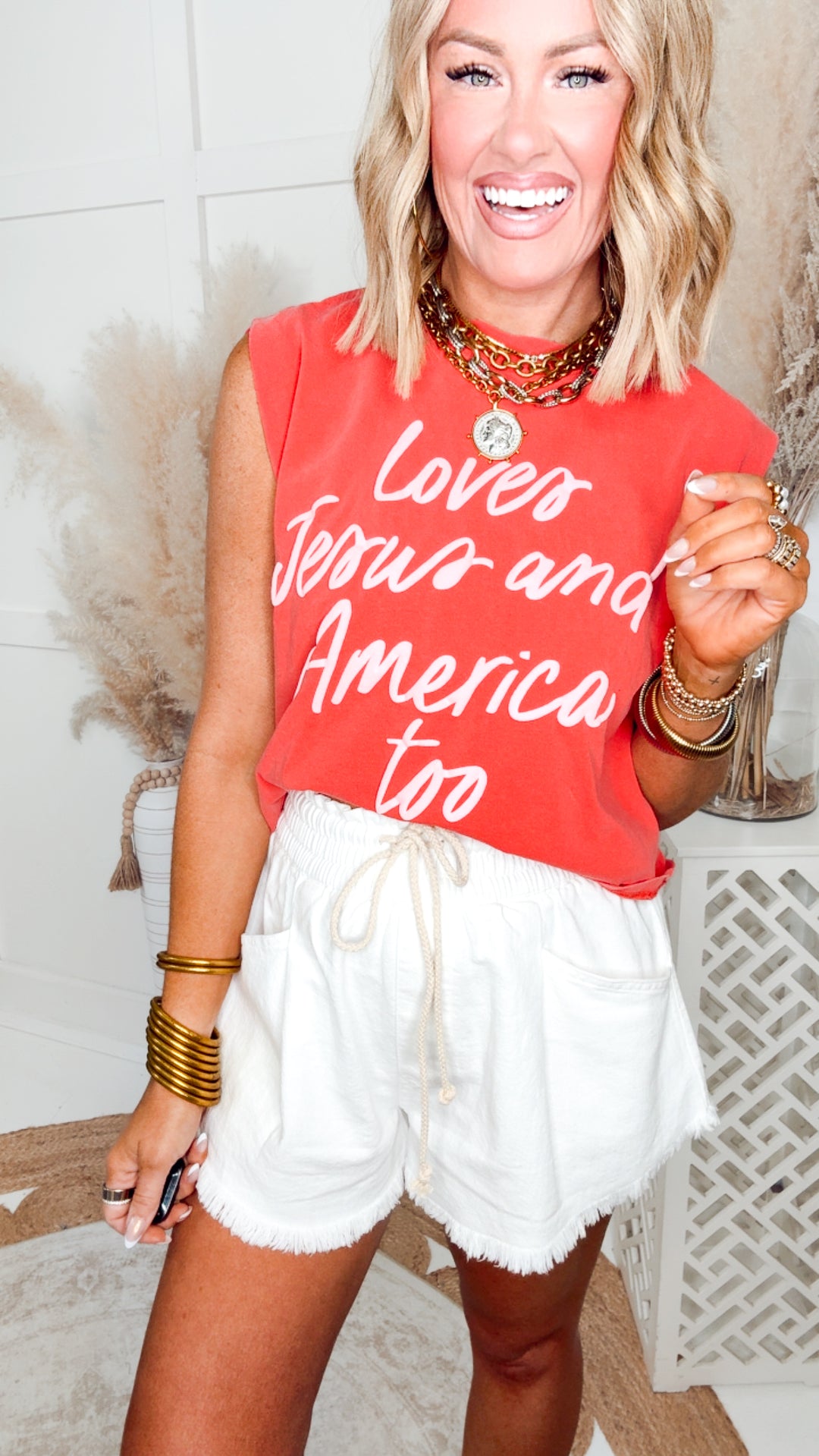 Dapper Smocked Waist Shorts-White