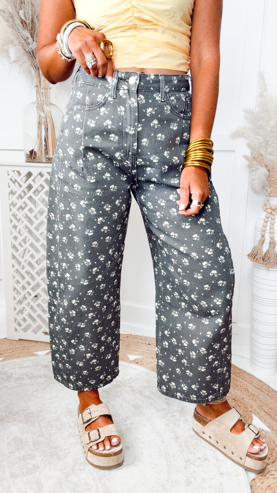 The Floral Barrel Jeans