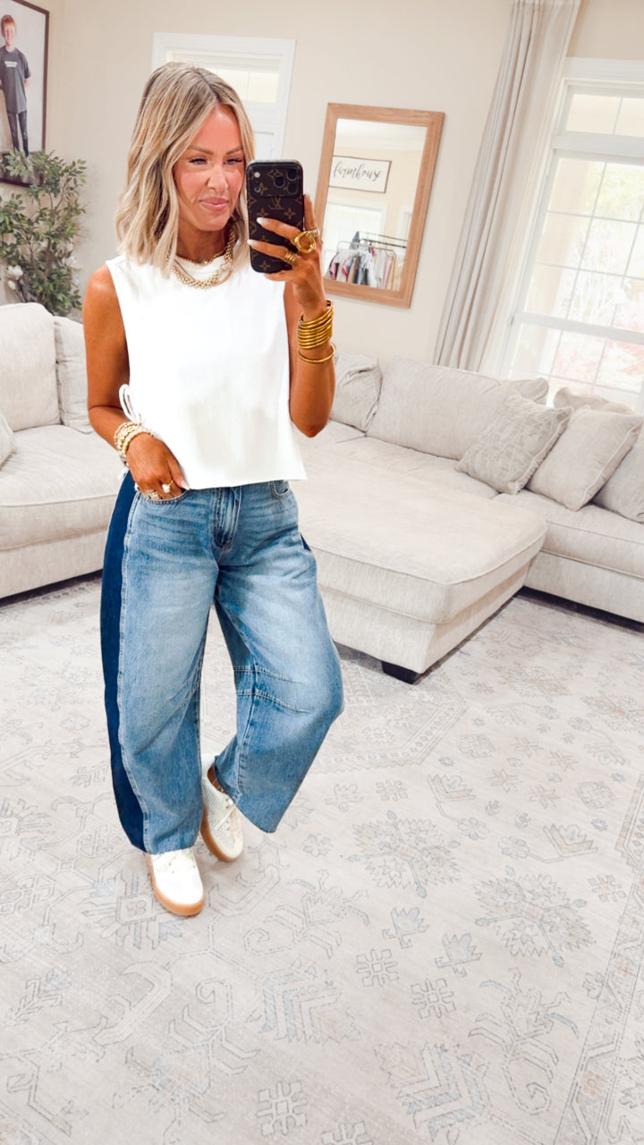 The Rebel Trim Tank-White