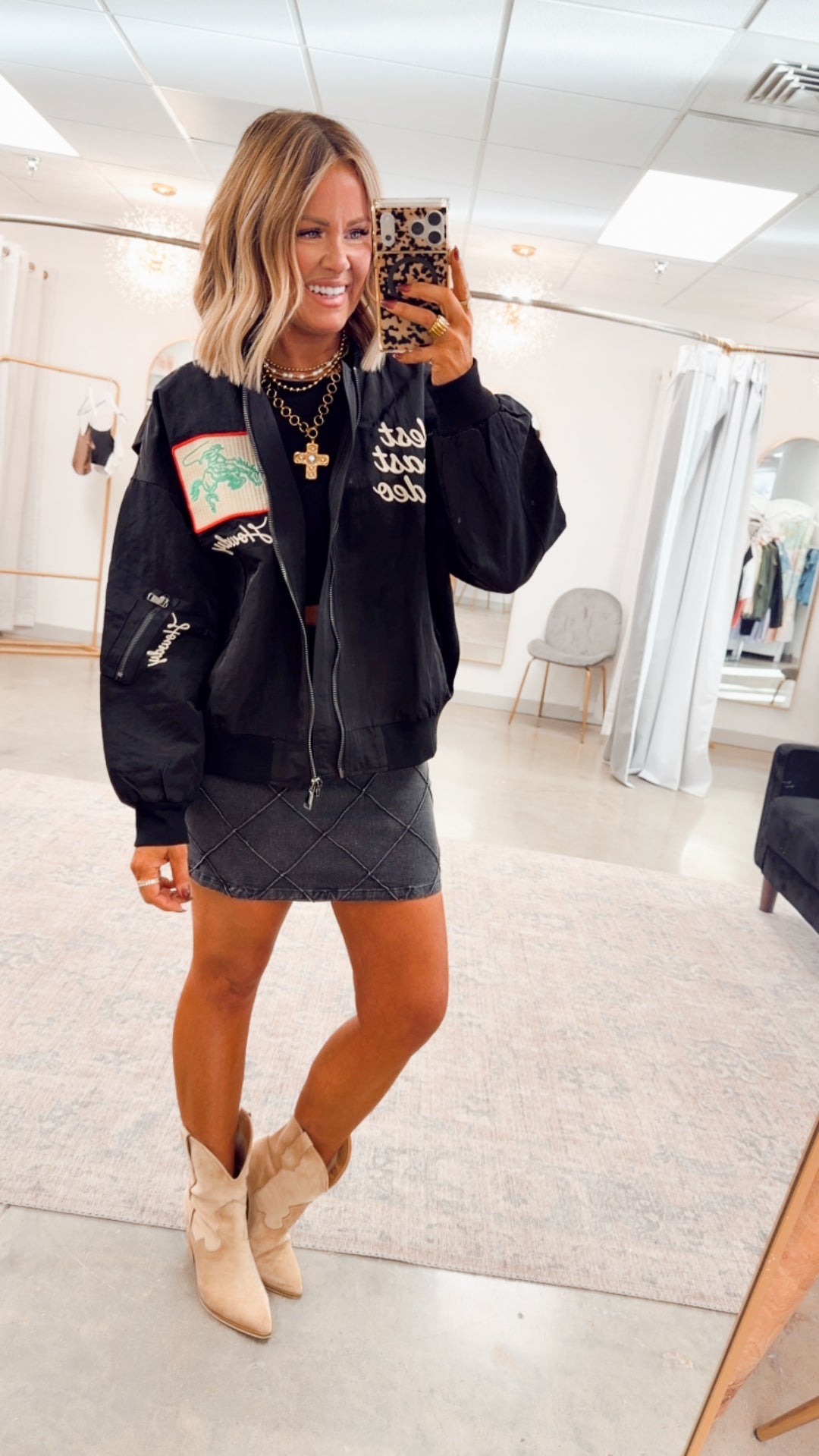 West League Bomber Jacket-Black