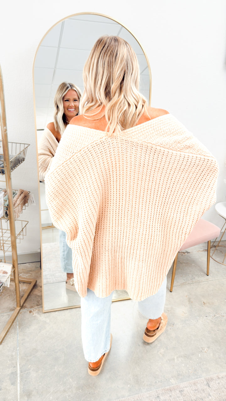 Cozy Up Cardigan-Natural
