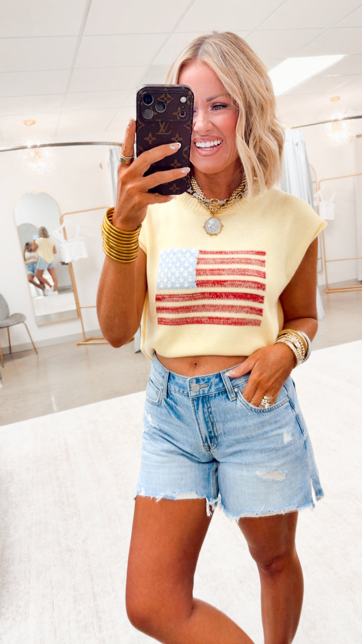 The Freedom Flag Sweater Top