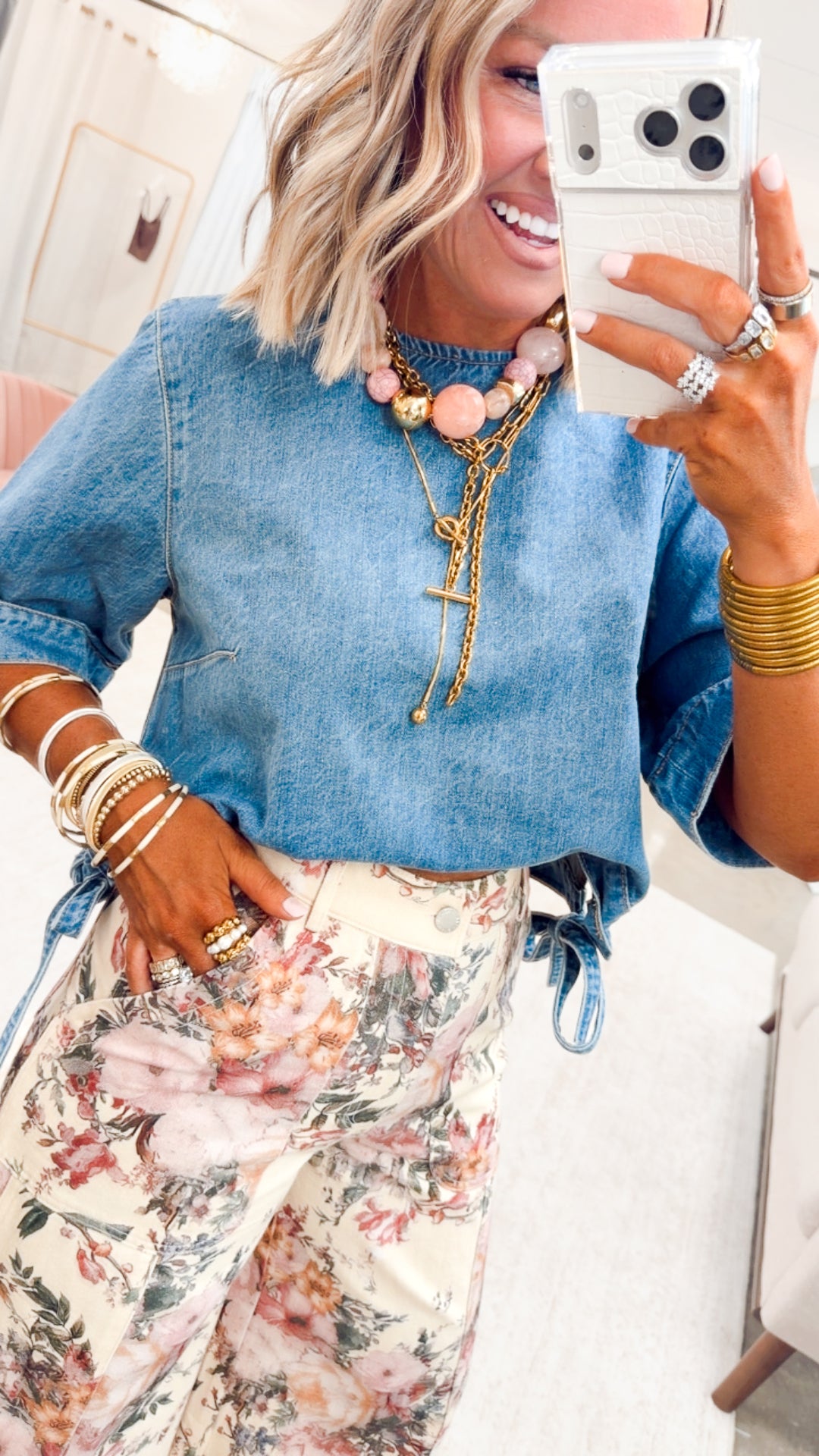 The Amarillo Sky Denim Top