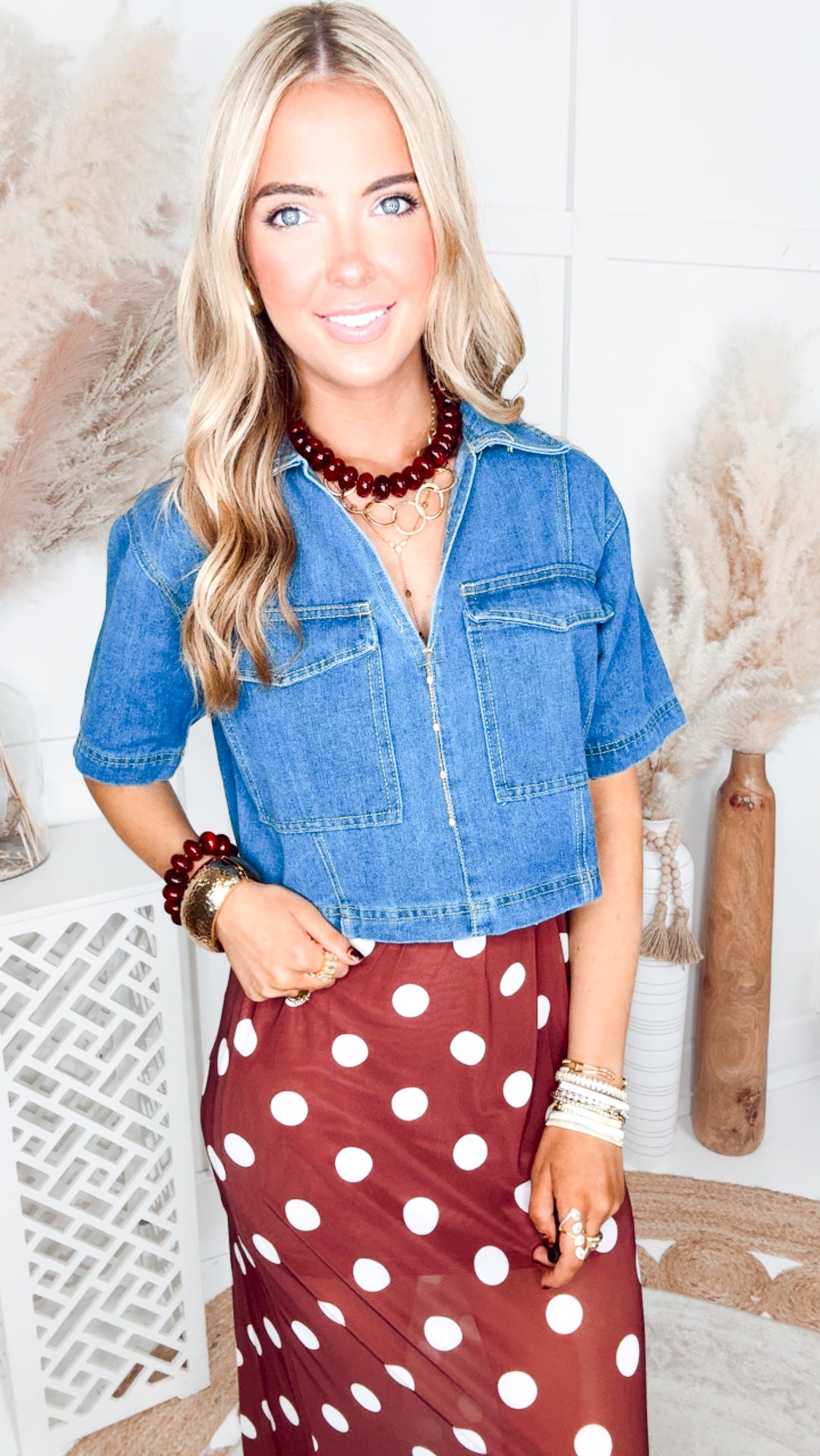 The Dainty Dot Midi Skirt