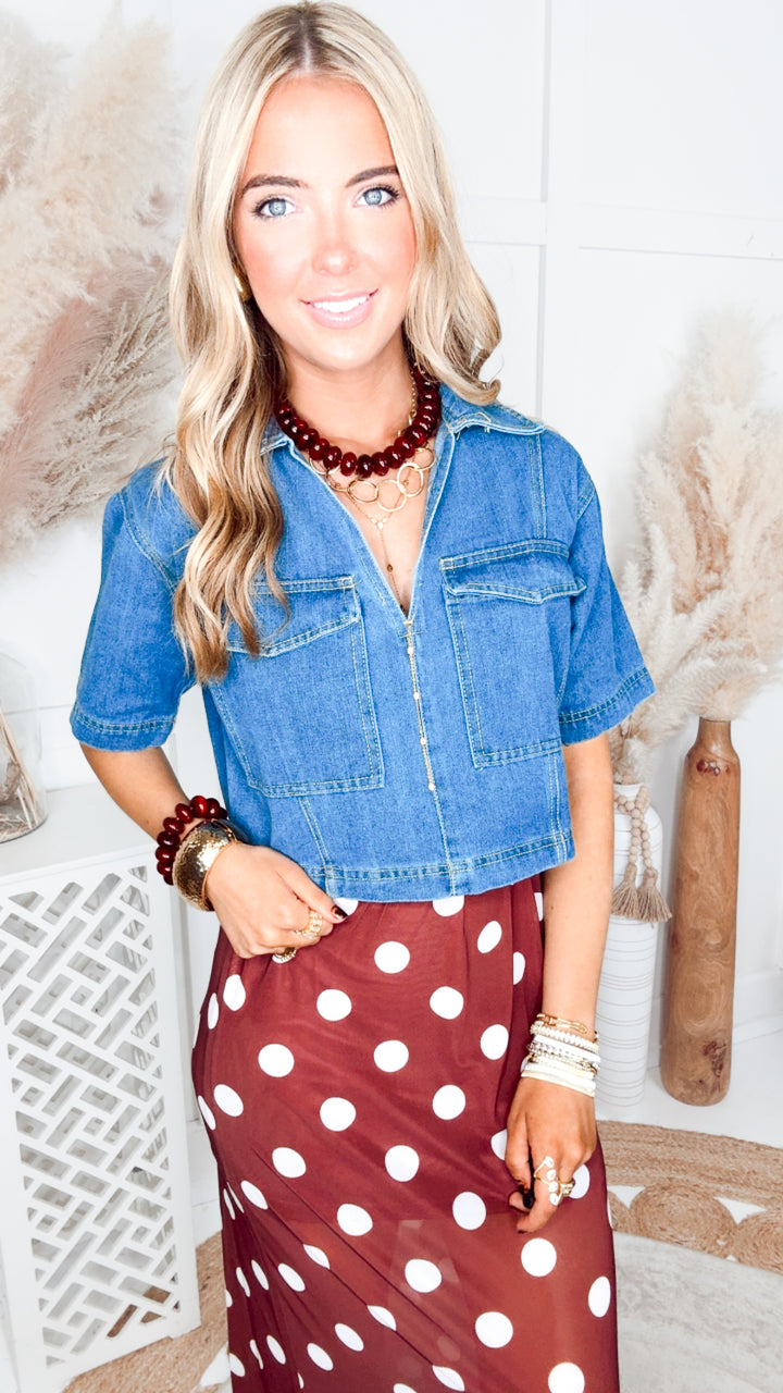 The Dainty Dot Midi Skirt