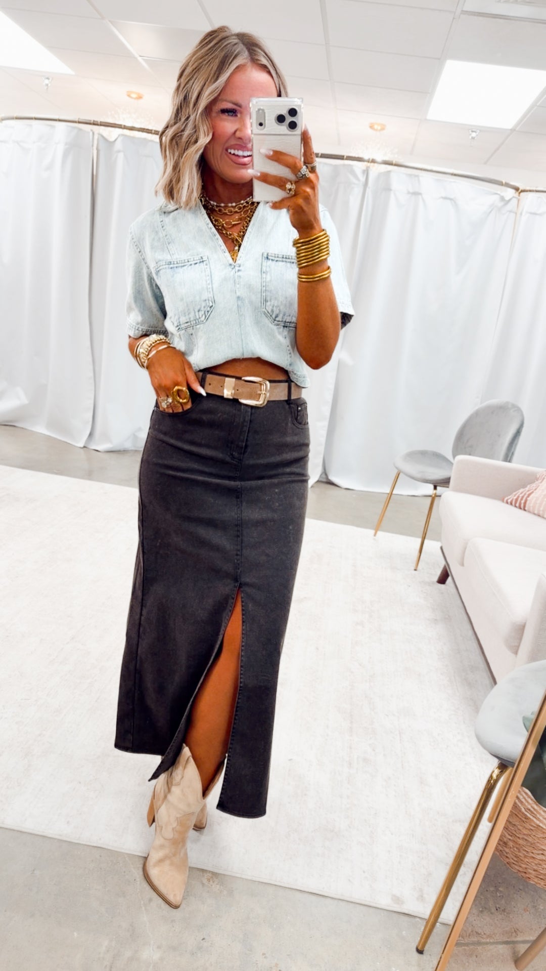 Wren Maxi Skirt-Black