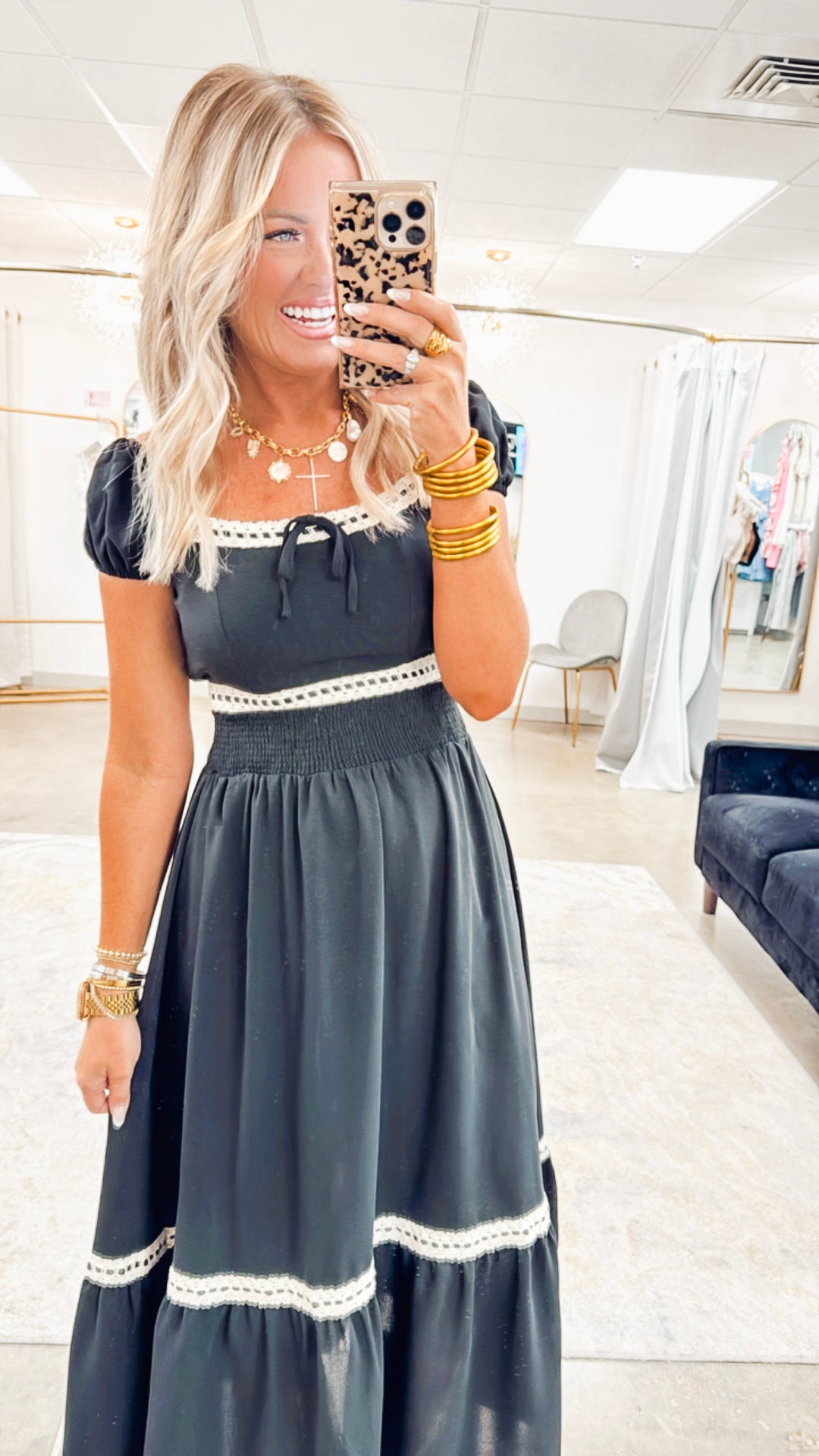 Contrast Lace Trim Crop & Midi Skirt Set
