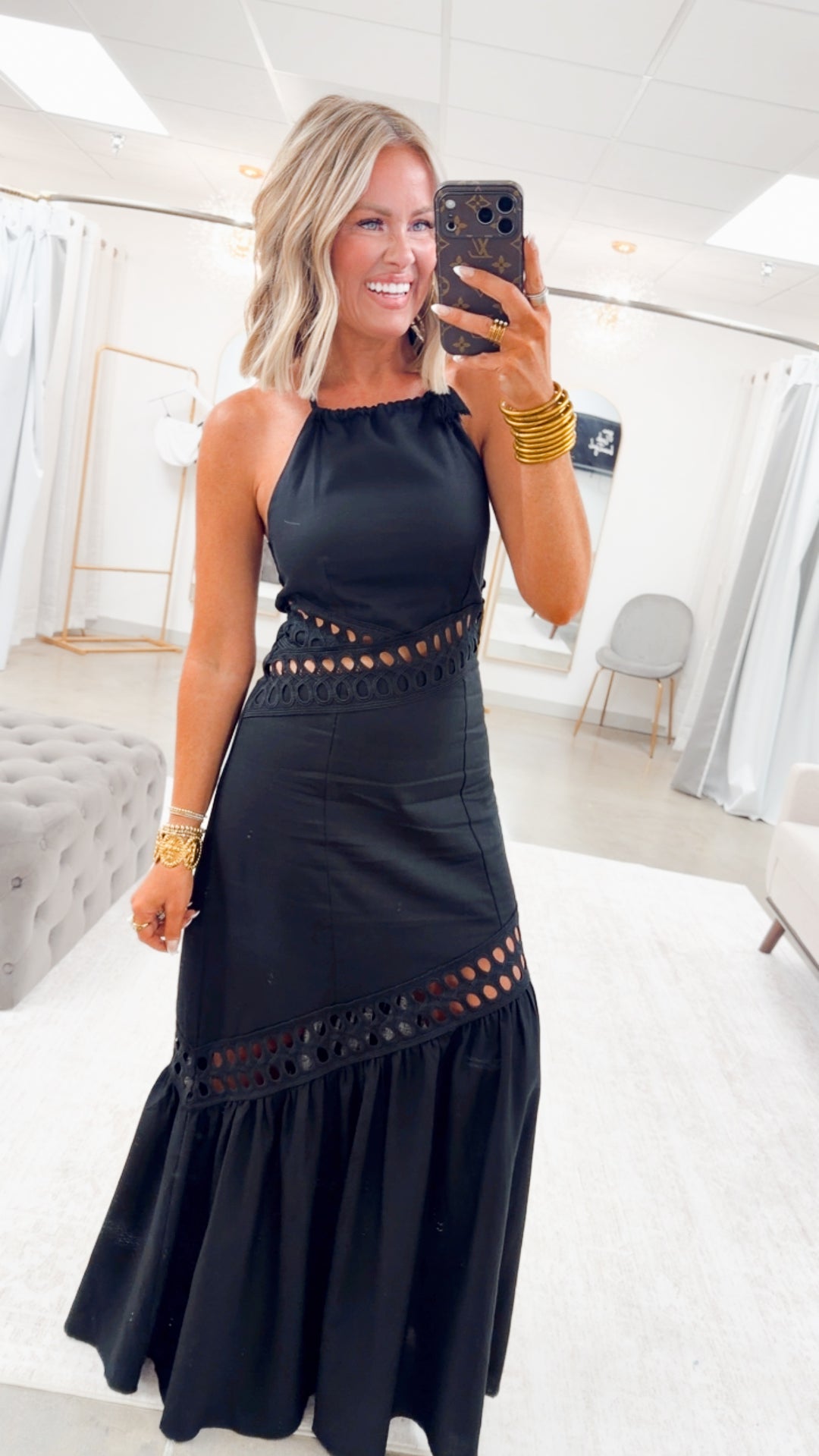 The Lace Allure Dress-Black