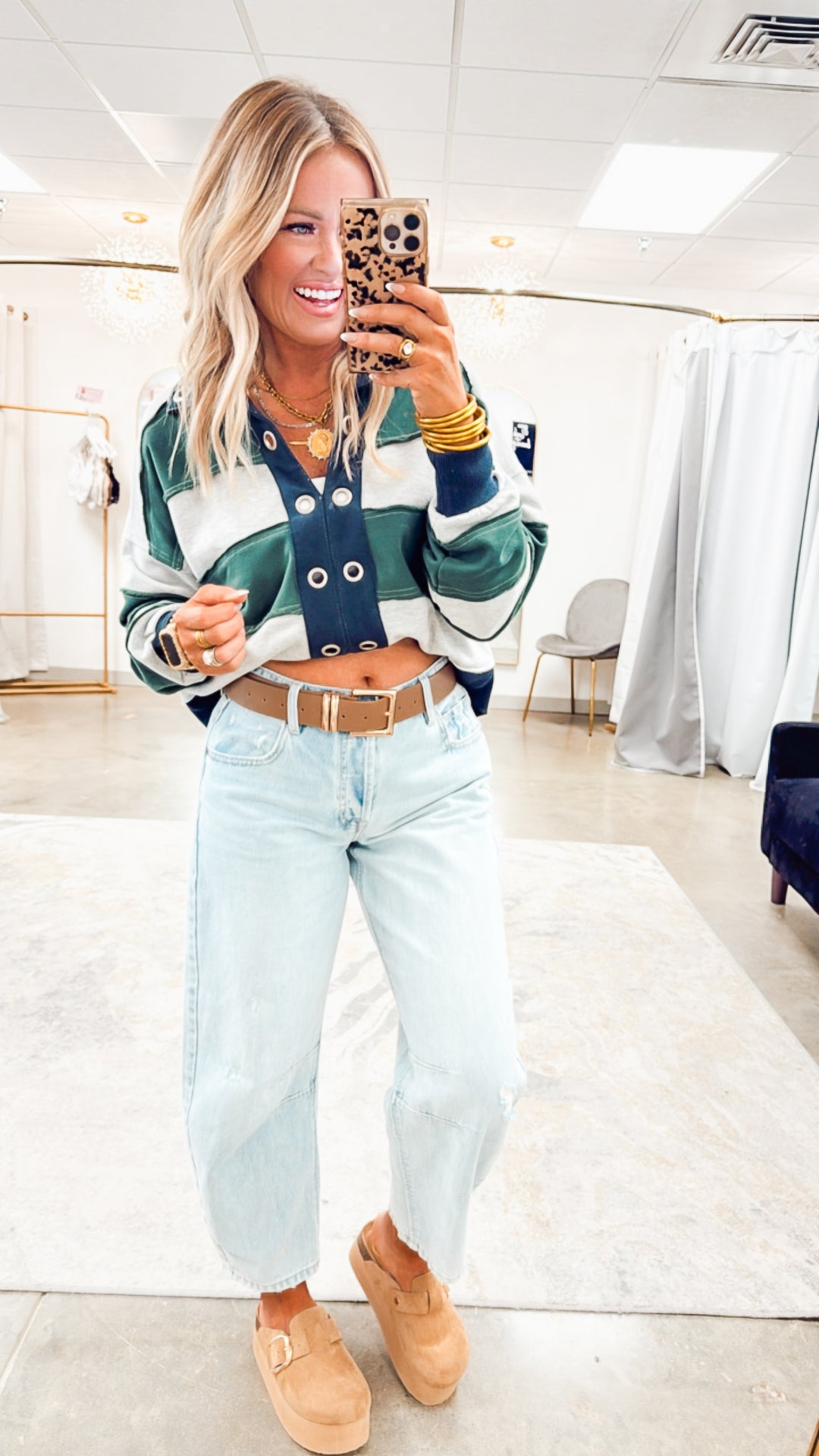 Driftline Terry Pullover-Green/Navy
