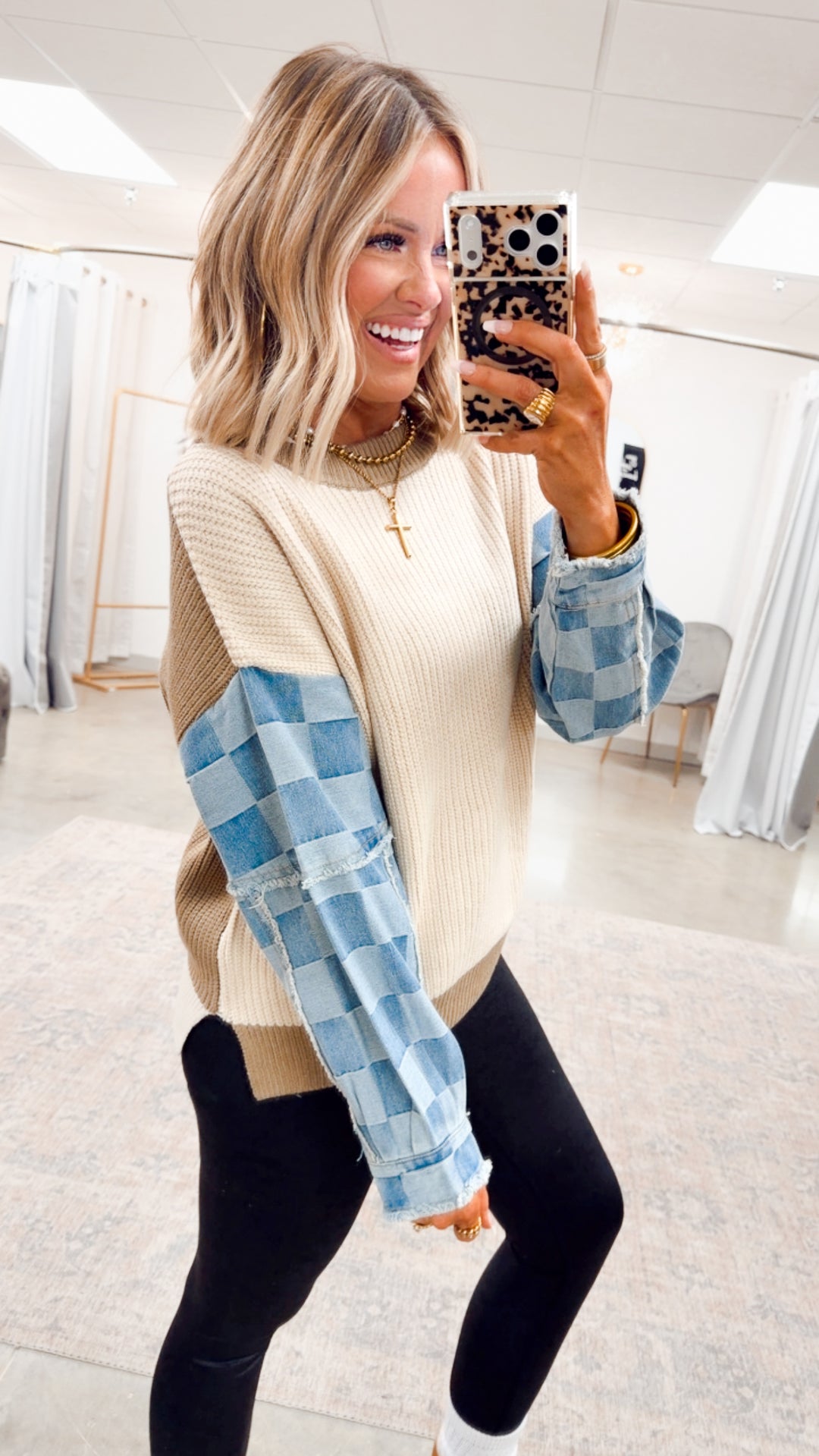 The Delaney Mixed Media Sweater