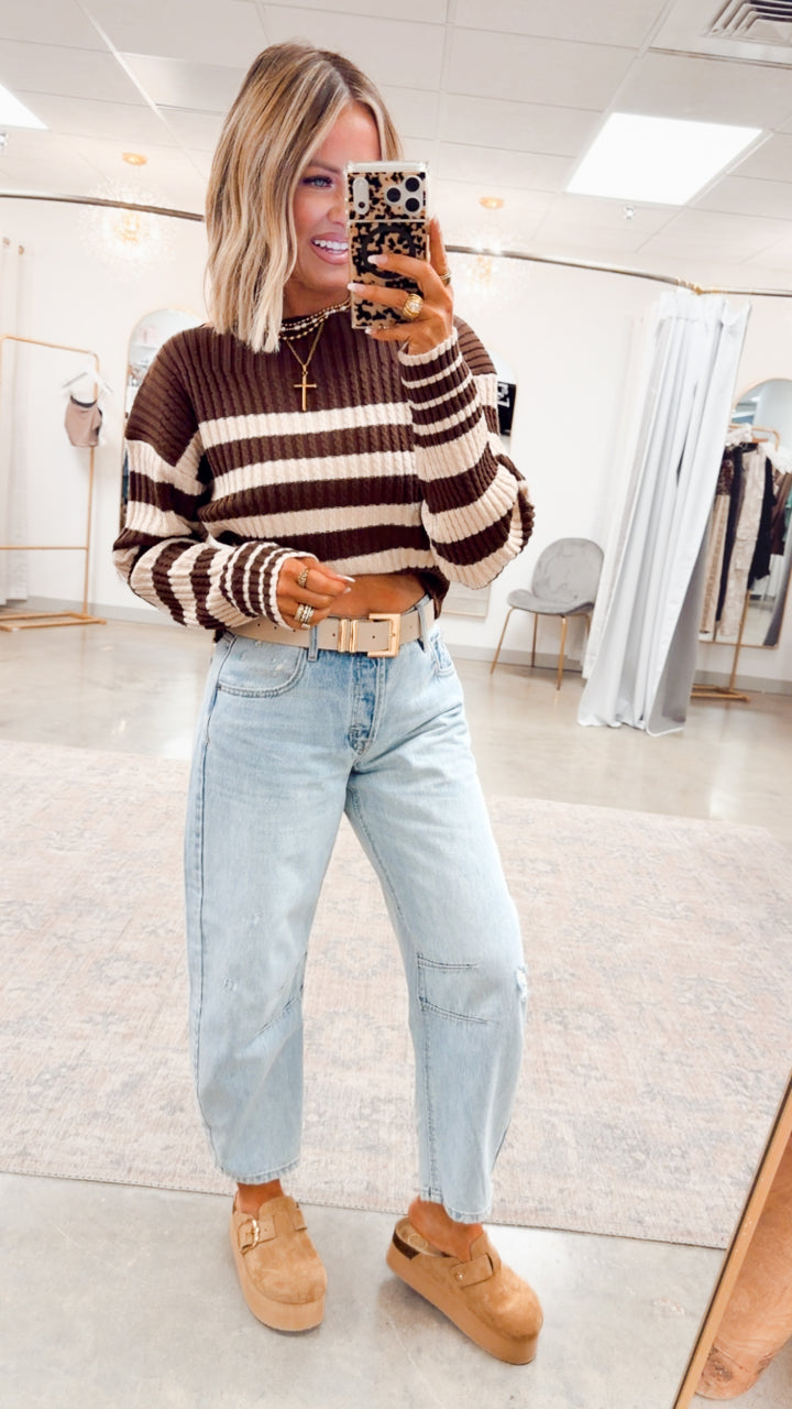 Pax Boatneck Sweater-Brown