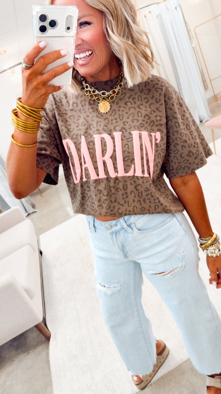 Darlin Brown Leopard Tee