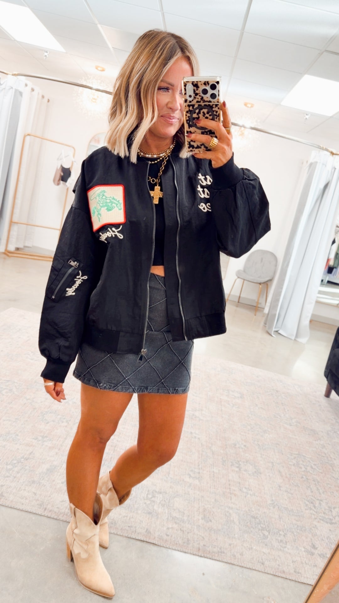 West League Bomber Jacket-Black