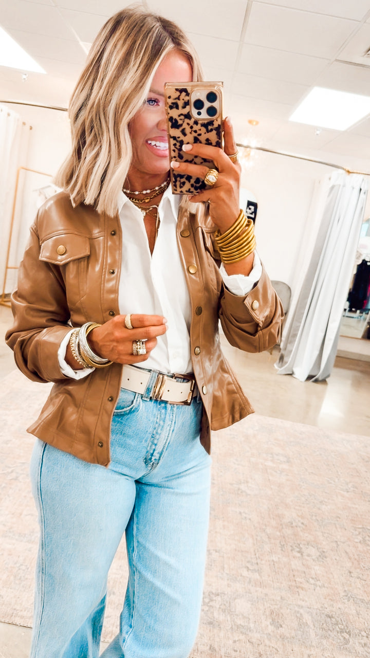 The Camila Faux Leather Jacket