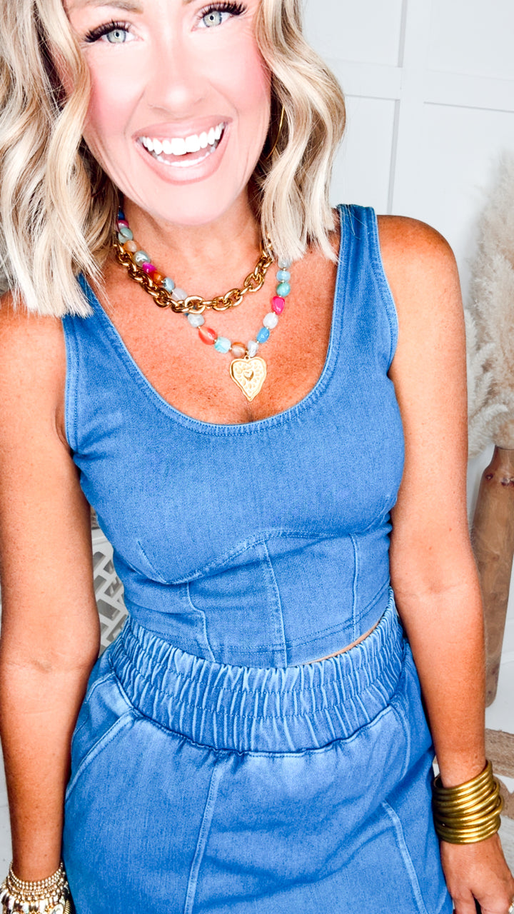 The Hartley Denim Corset Top