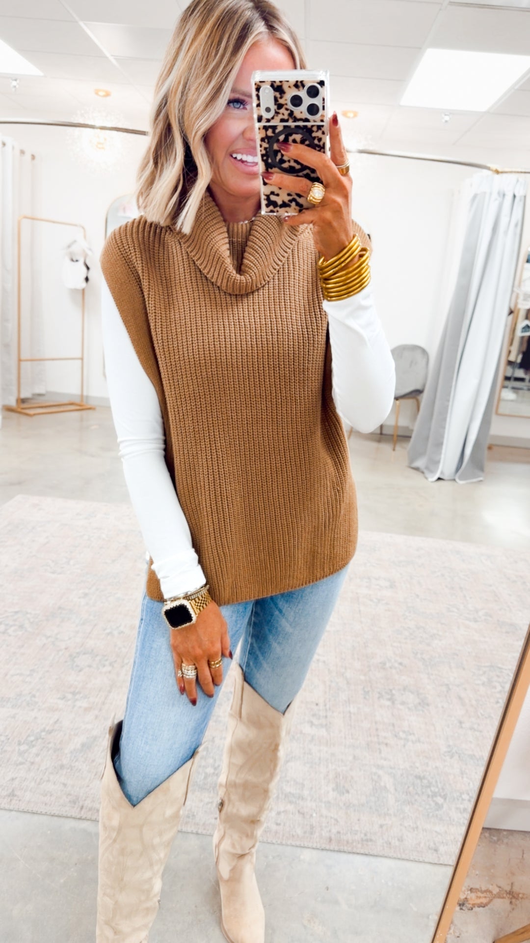 Alpine Breeze Sweater Vest-Espresso