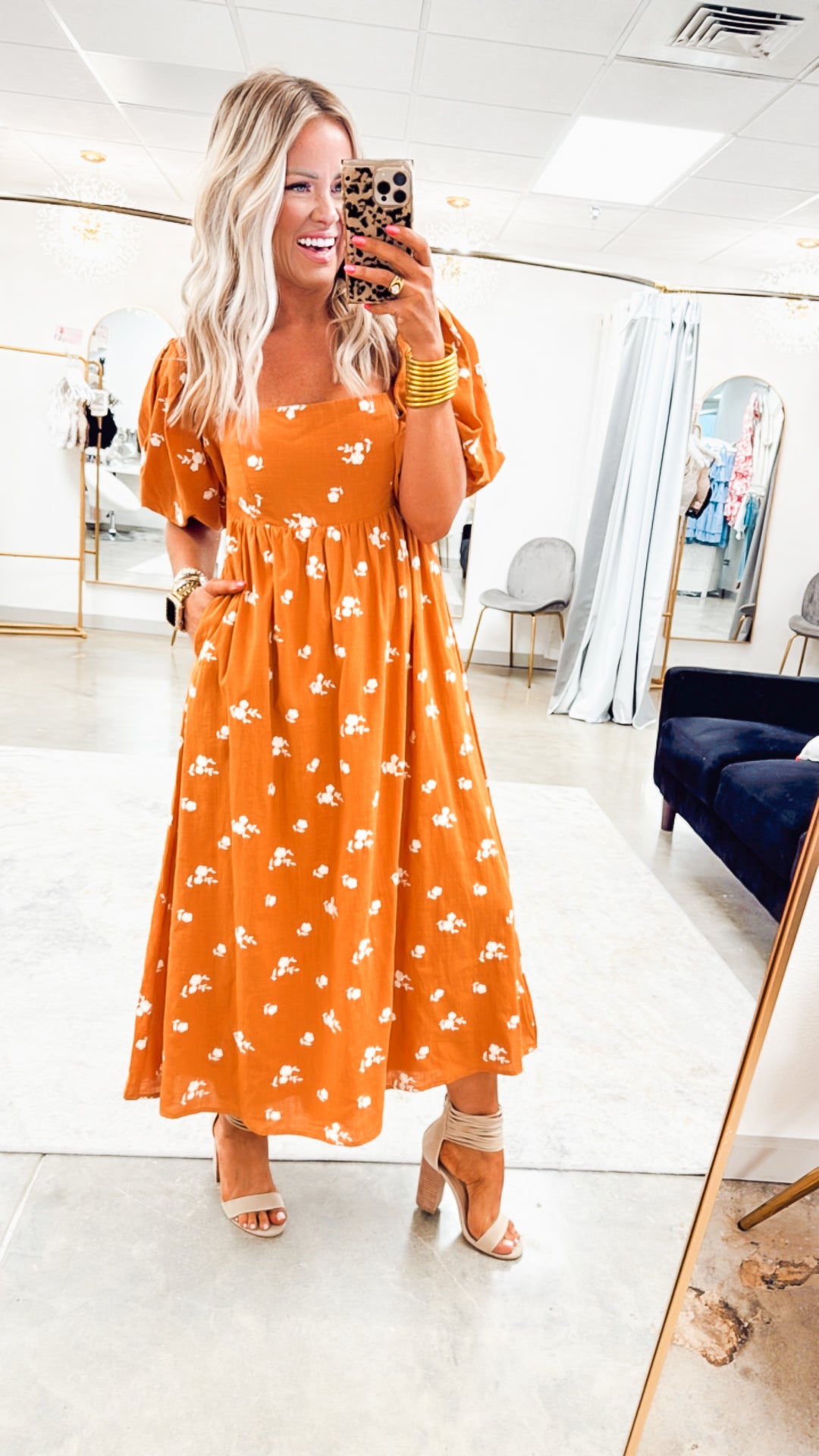 Sunrise Bloom Midi Dress