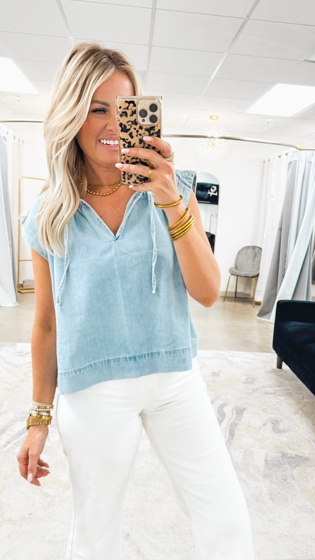 Baylee Denim Blouse