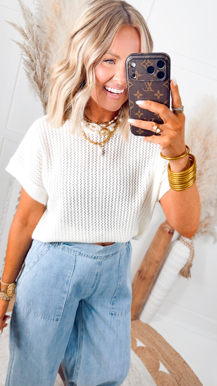 Driftwood Dolman Top-Whip Cream