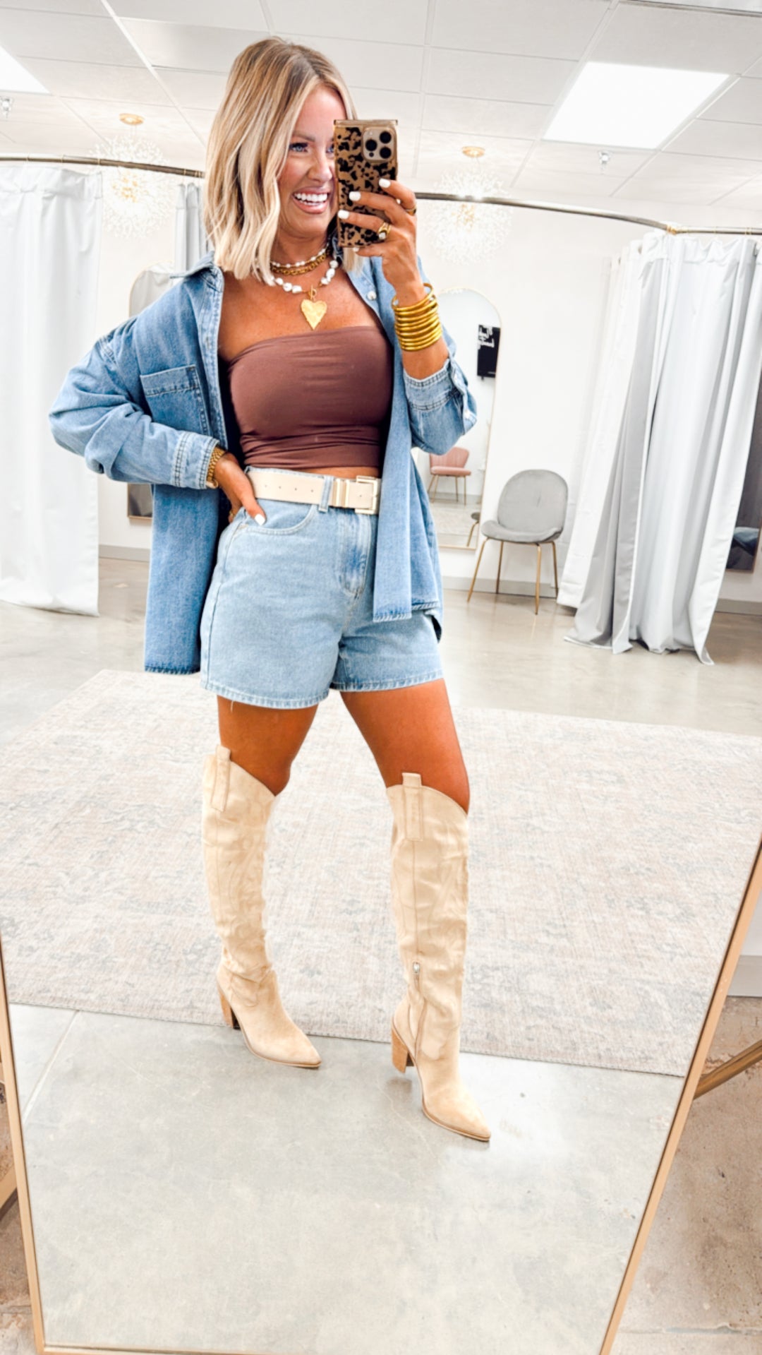 Parker Washed Denim Top