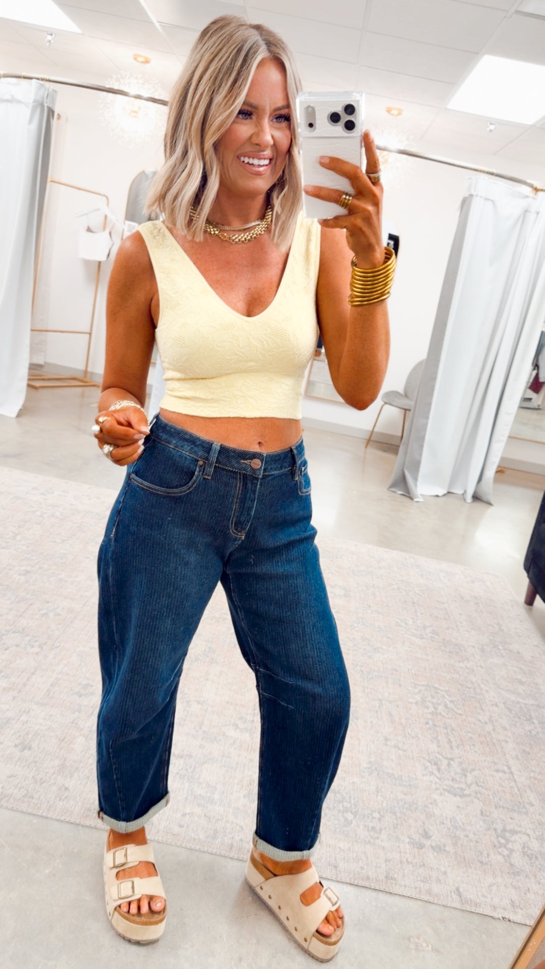 The Bloom Babe Tank-Pale Banana