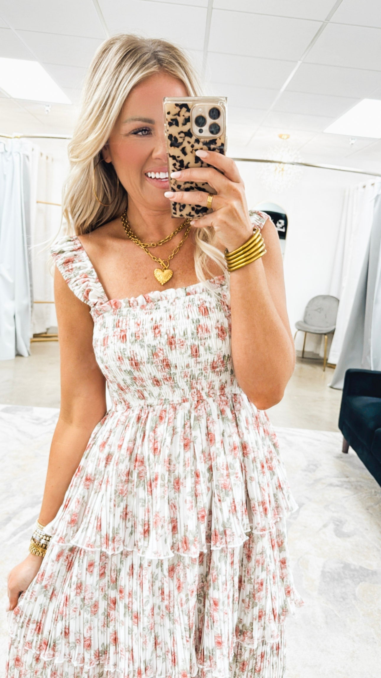 Garden Gala Midi Dress-Off White/Rose – Sparkle Tallahassee