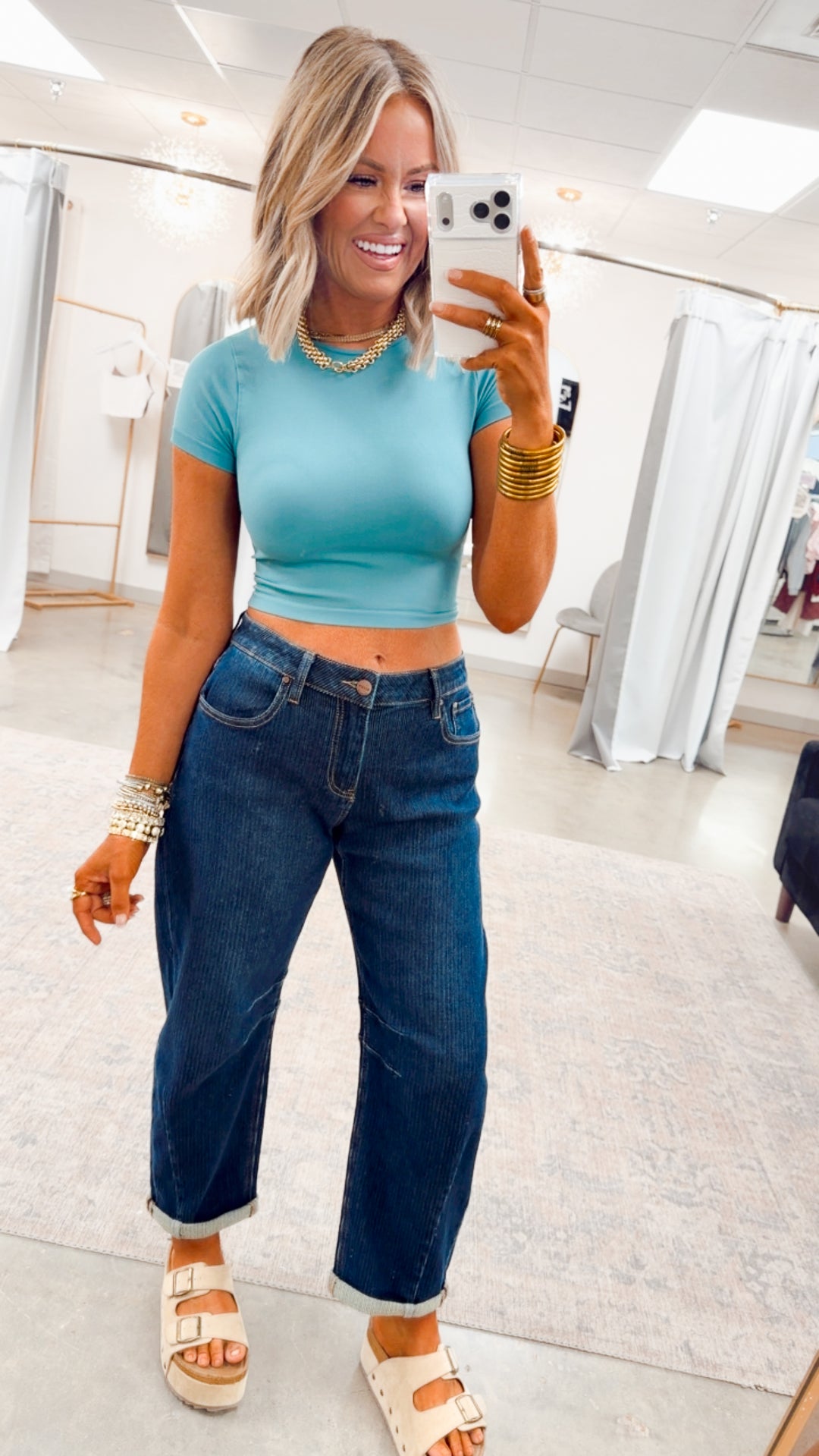 The Pretty Little Tee-Dusty Teal