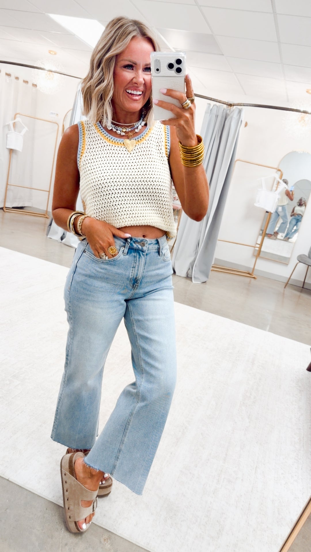 The Sunbeam Crochet Tank-Butter