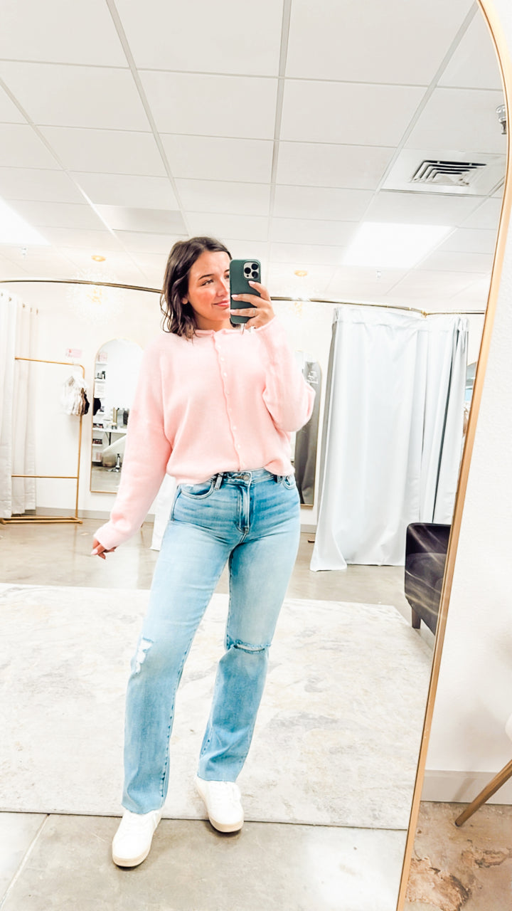 Seaside Stroll Cardigan-Baby Pink