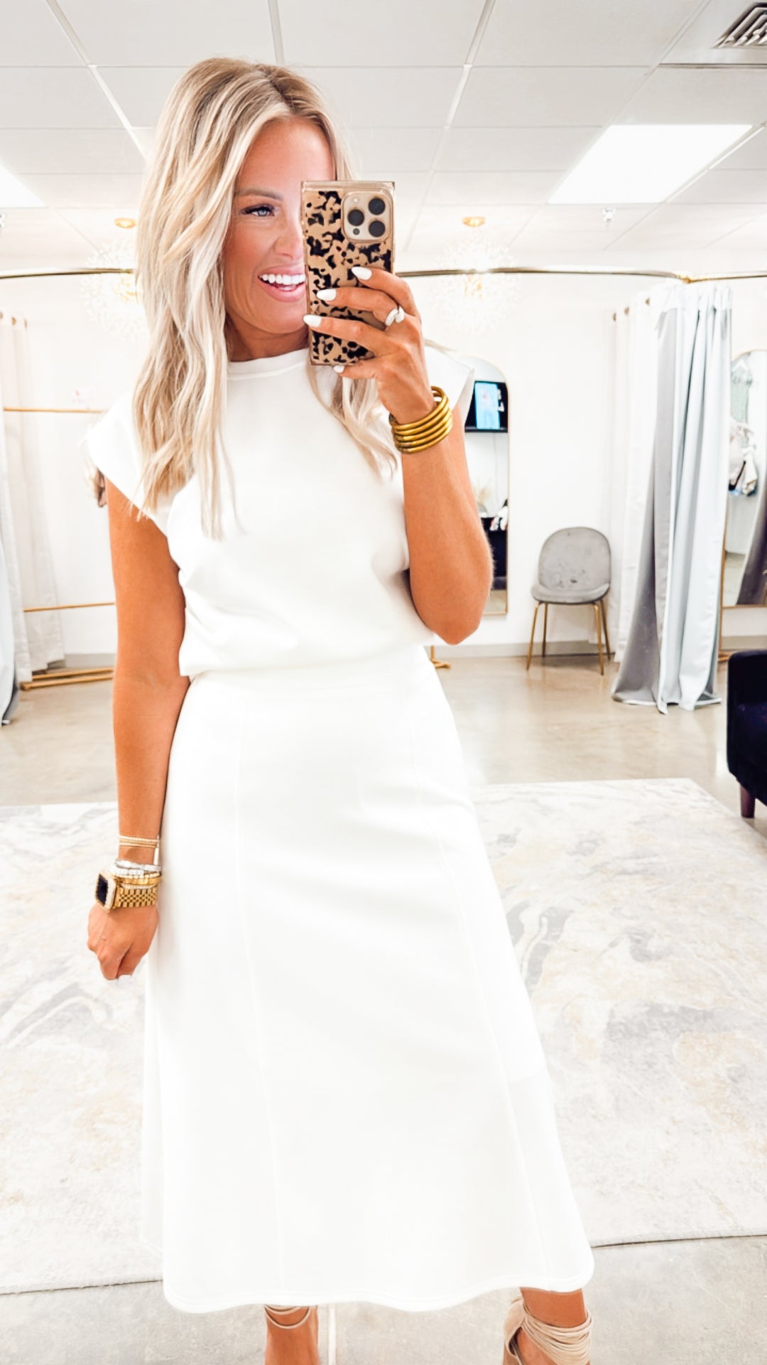 Ivory Sophisticated Draped Set