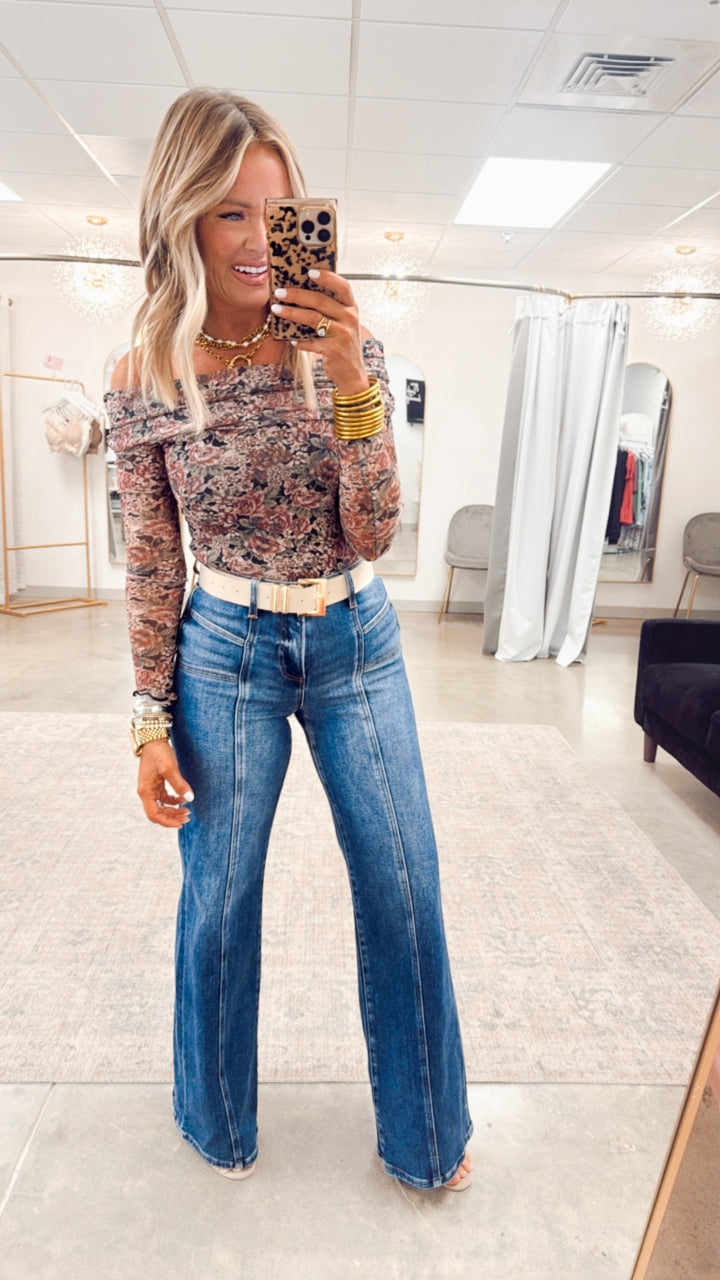 Aurora Floral Mesh Bodysuit