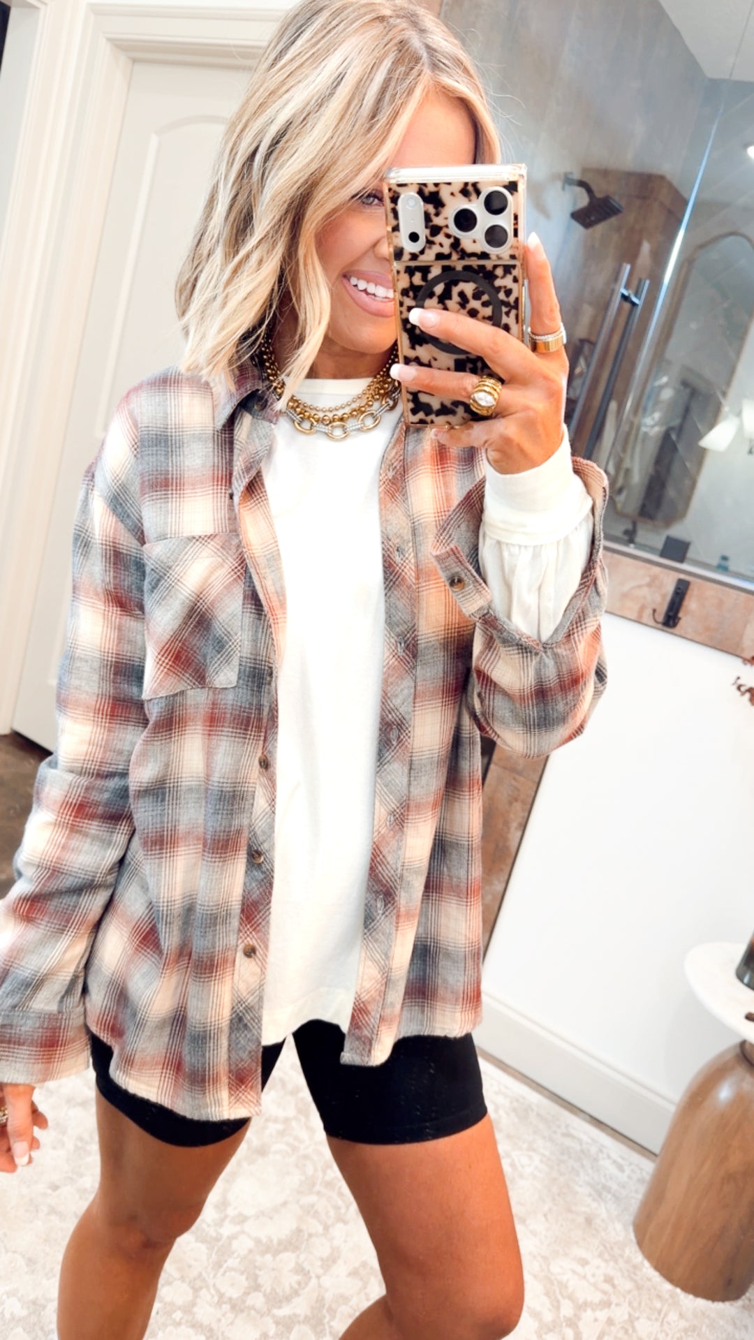 The Arden Plaid Top