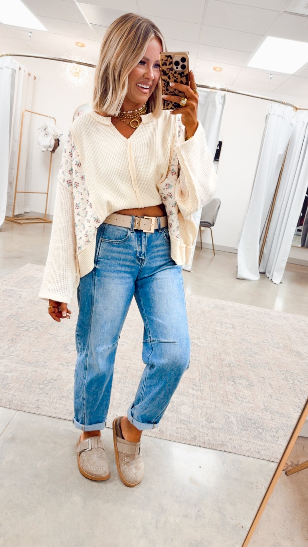 Moonlit Moss Top-Cream