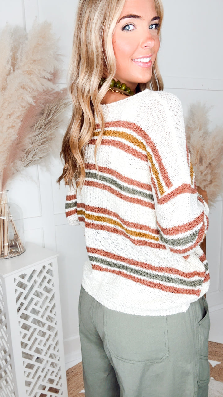 The Rustic Harvest Sweater-Brick