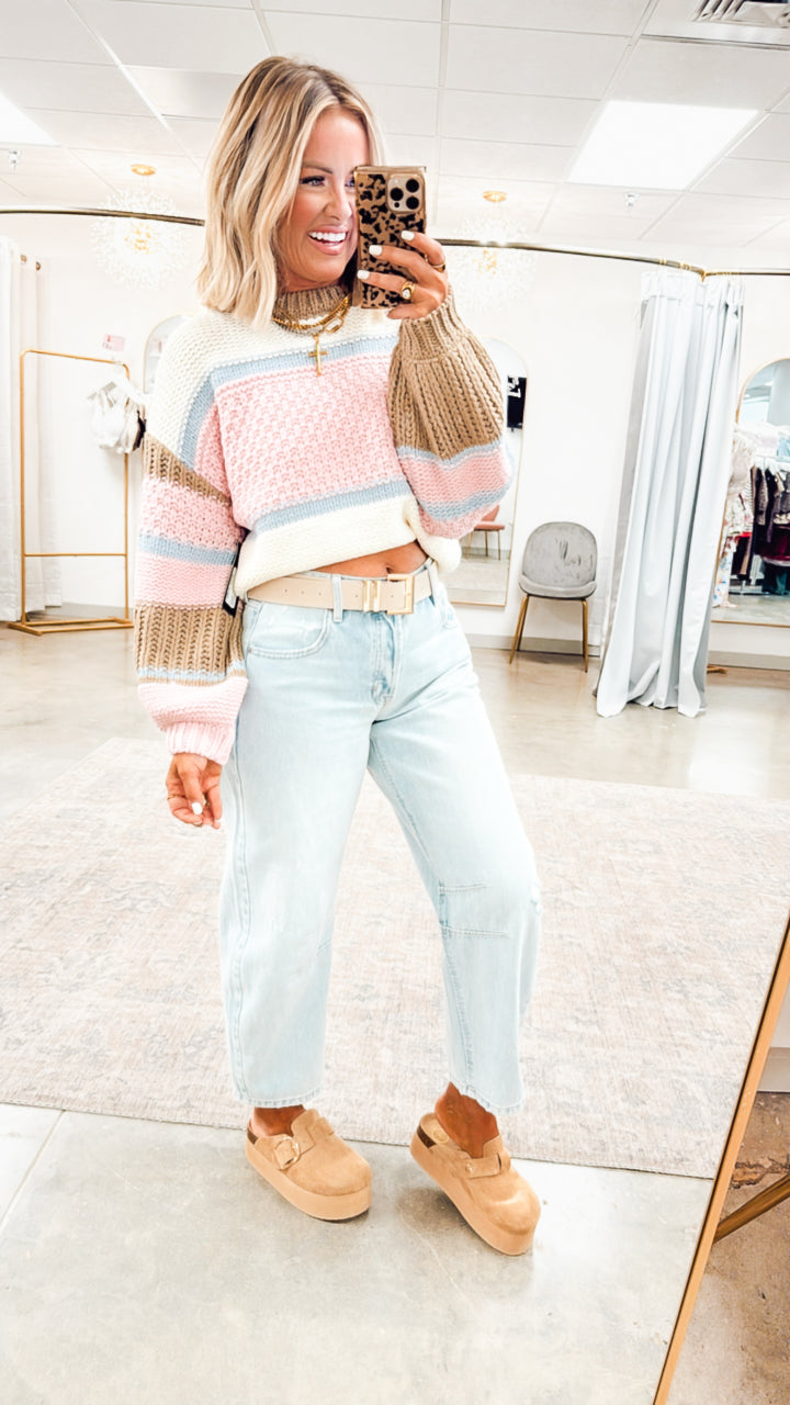 Cozy Colorblock Knit Sweater