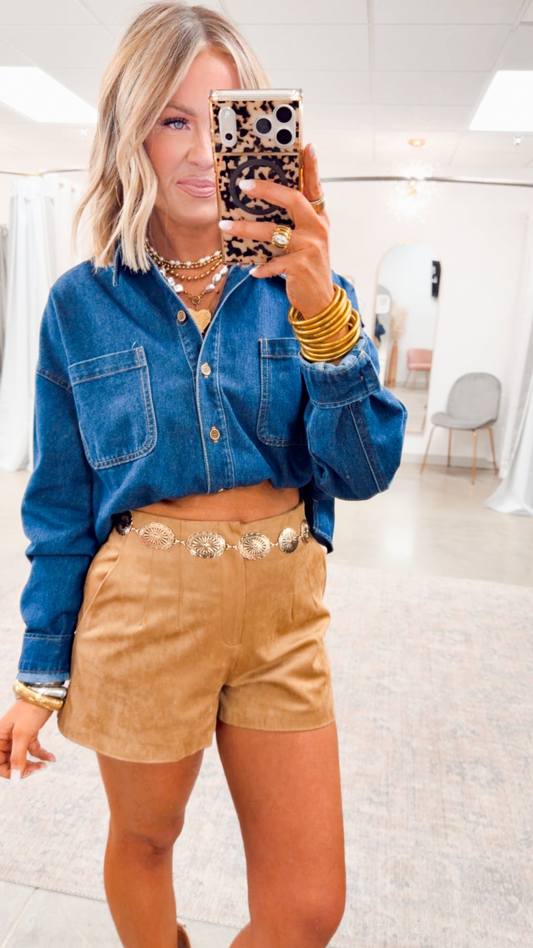 The Lariat Shorts-Tan