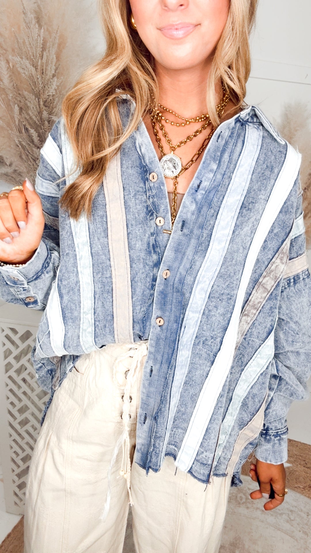 Denim Patchwork Shacket