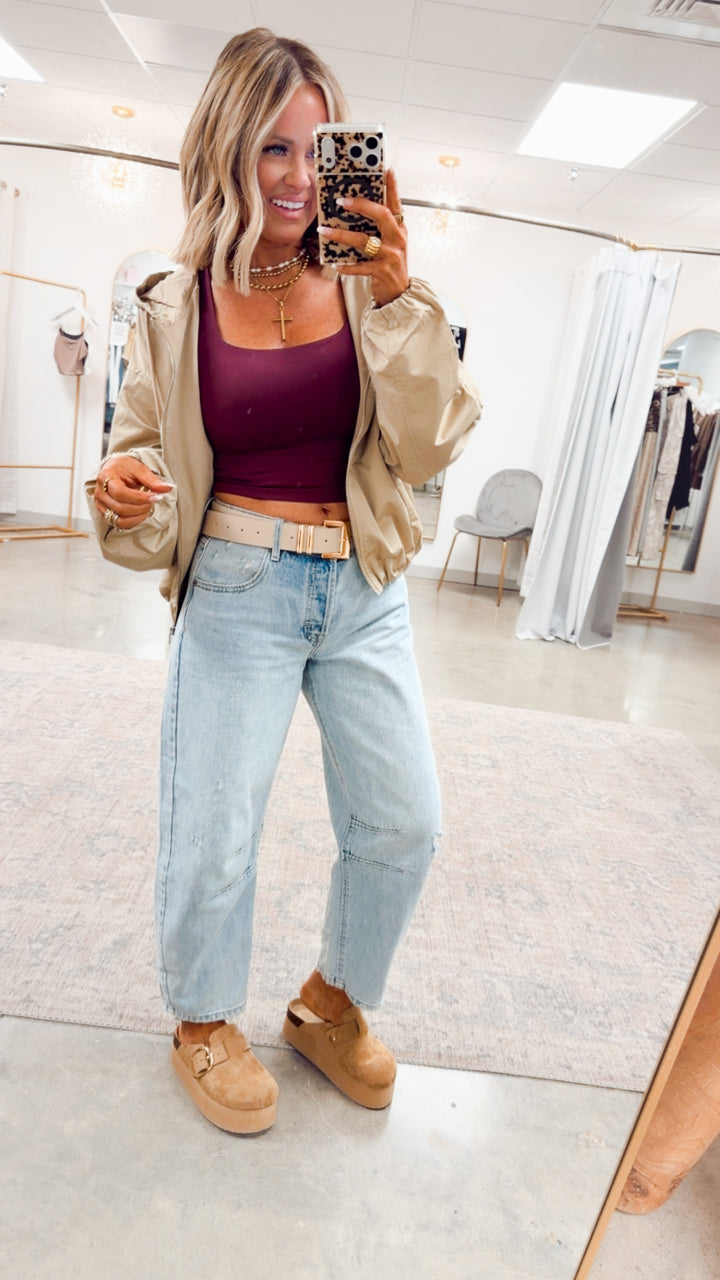 The Ace Hooded Jacket-Taupe