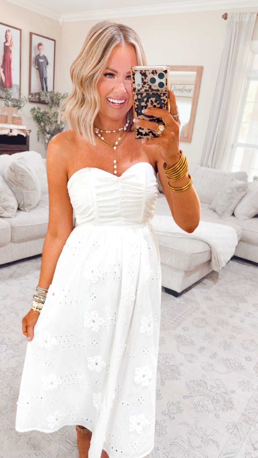Maribel Lace Embroidered Midi Dress