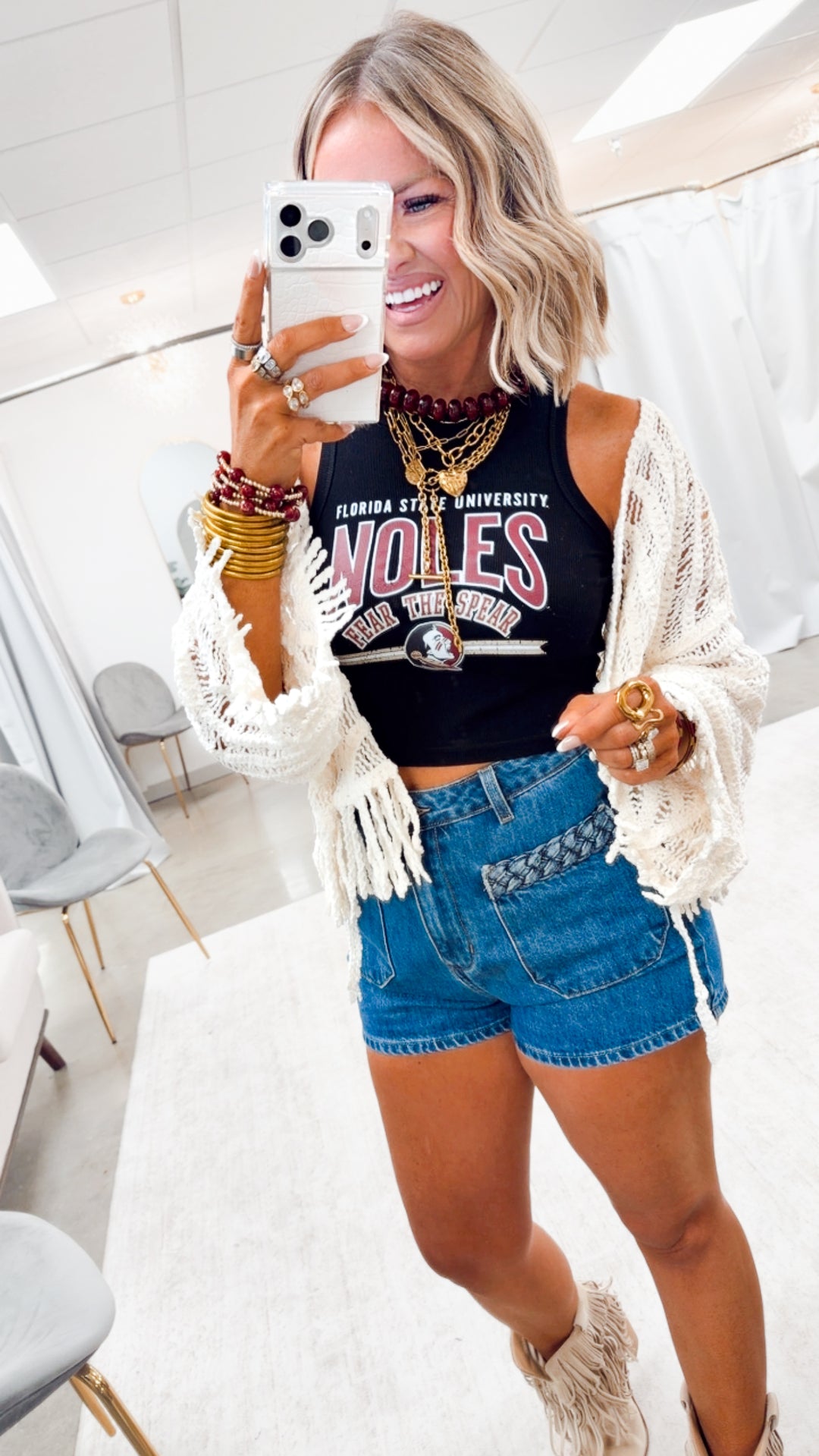 The Crochet Dreamcatcher Cardigan-Cream
